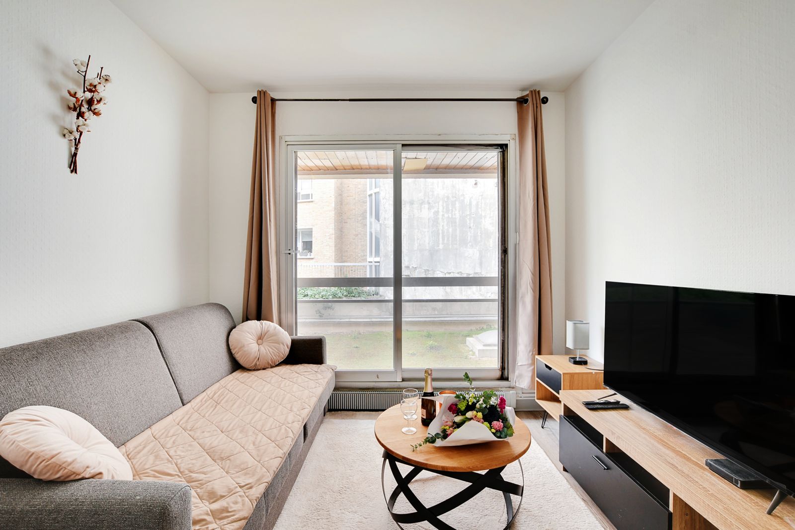 Living room with large window