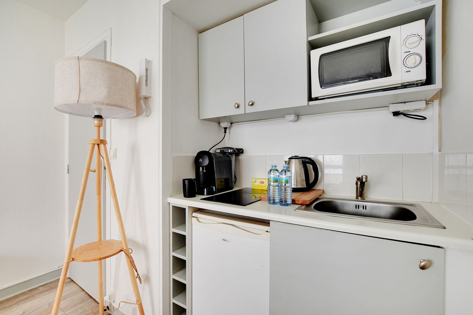 Kitchenette wide view