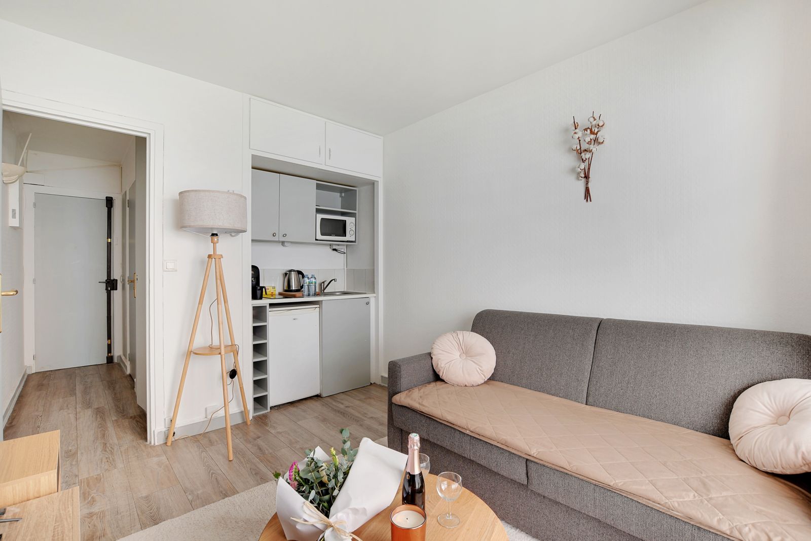 Entrance and kitchenette